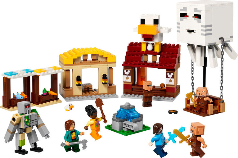 LEGO Minecraft The Ghast Balloon Village Attack Building Toy for Kids, Boys, & Girls Age 10+ - 21272