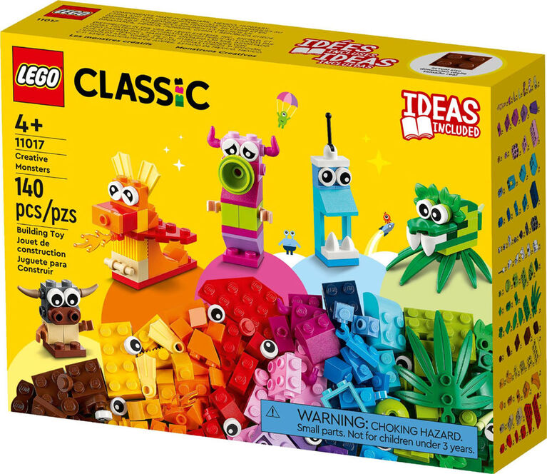 LEGO Classic Les monstres créatifs 11017 - Ensemble de construction avec 5  jouets pour enfants (140 pièces)