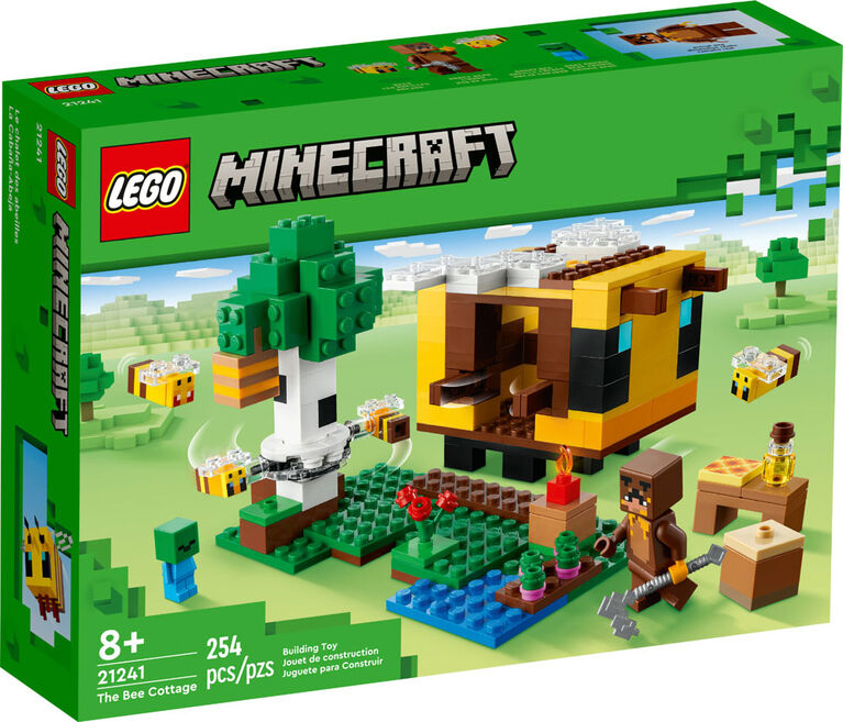 LEGO Minecraft Le chalet des abeilles 21241; Jeu de construction (254 pièces)