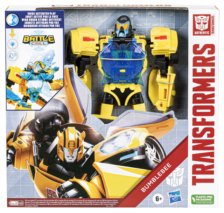 Transformers Toys Battle Call Officer Bumblebee 10 Inch Converting Action Figure, Toys for Kids Ages 6 and Up