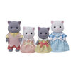 Calico Critters Famille de chats persans, lot de 4 figurines de poupée à collectionner