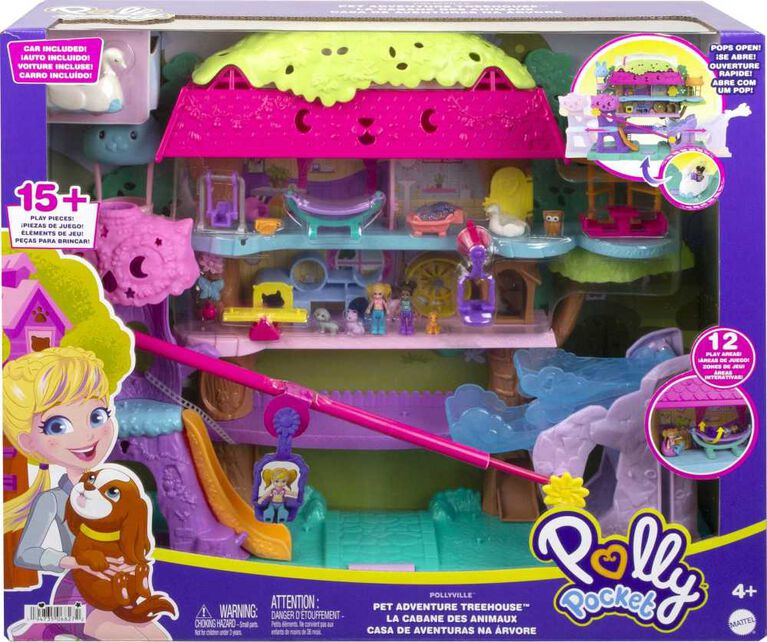 Polly Pocket Pollyville Pet Adventure Treehouse Playset