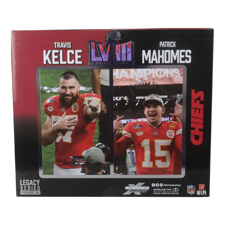 NFL Posed 7" Figures 2-Pack - Patrick Mahomes/Travis Kelce (Kansas City Chiefs)