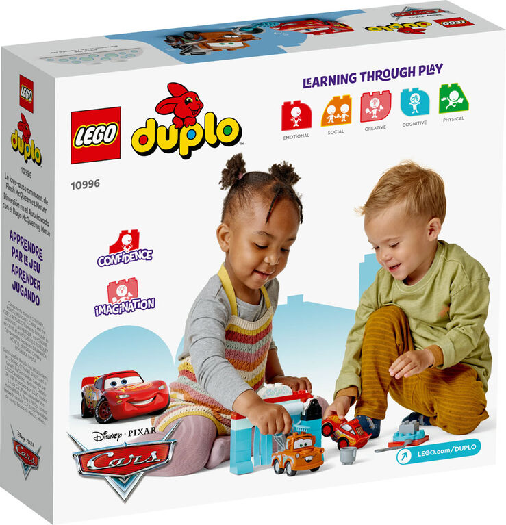 LEGO DUPLO  Disney and Pixar's Cars Lightning McQueen and Mater's Car Wash Fun 10996 (29 Pieces)