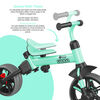 Yvolution Velo Flippa 3-en-1 Tricycle transformable en draisienne  - Bleu canard