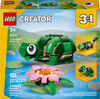 LEGO Creator 3 in 1 Turtle with a Water Lily Flower Building Toy for Girls & Boys, Ages 7+ - 31377