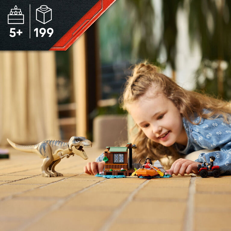 LEGO Jurassic World L'Évasion sur la Rivière du T.rex, Ensemble de Construction avec Figurine de Dinosaure, Cadeau de Jouet Amusant pour Enfants 76975