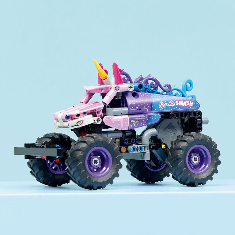 LEGO Technic Monster Jam Sparkle Smash Pull-Back Truck Toy for Boys, Girls, & Kids, Ages 7+ - 42220