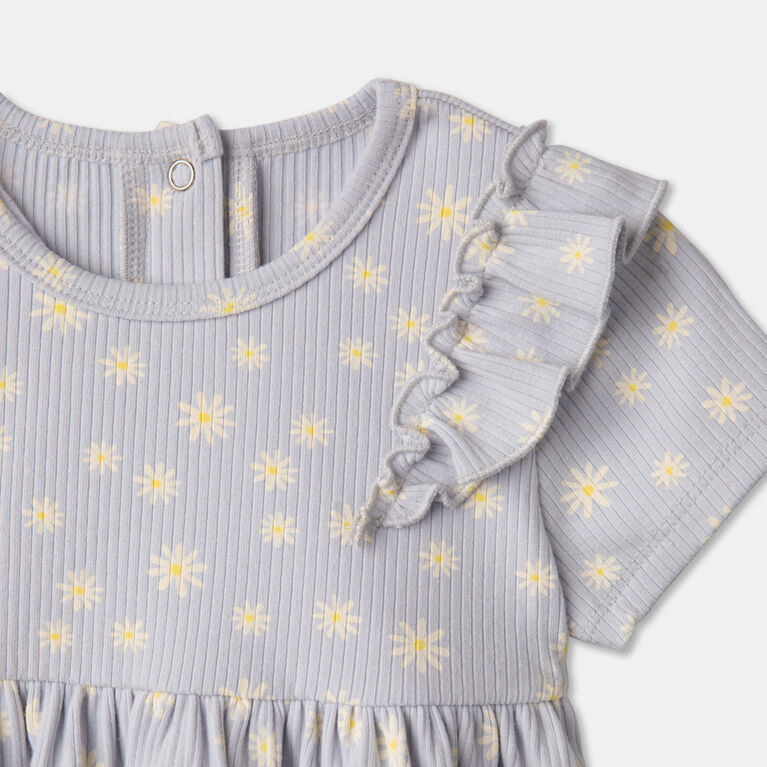 Short Sleeve Ruffle Dress