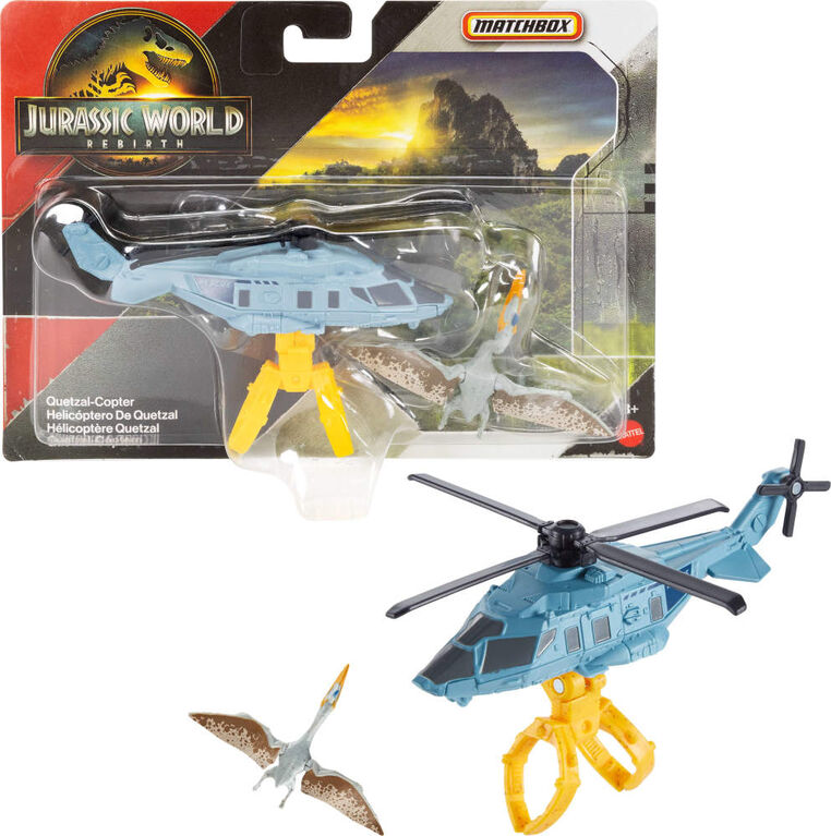 Matchbox Jurassic World Dino Transporter, Toy Car or Truck & 1-2 Mini Dinosaurs (Styles May Vary)
