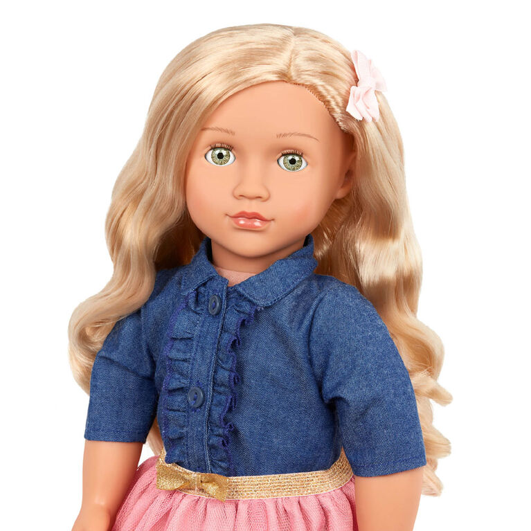 Our Generation - Doll w/Frilly Denim Shirt & Pink Skirt, Emily