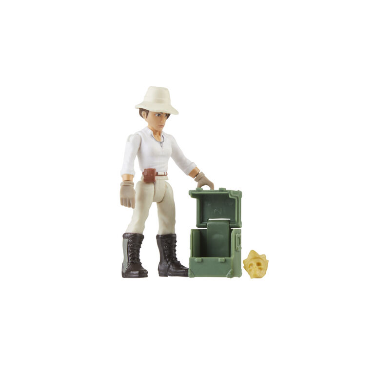 Indiana Jones Worlds of Adventure Helena Shaw with Motorcycle, 2.5 Inch Action Figure & Vehicle Set, Indiana Jones Toys