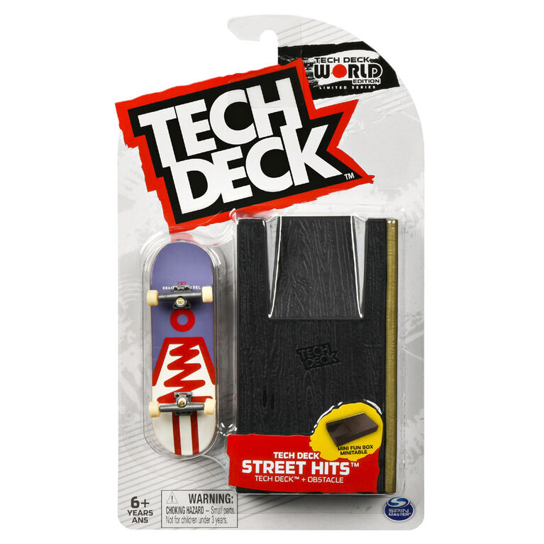 Tech Deck, Street Hits, Girl Skateboards Fingerboard with Mini Fun Box Obstacle