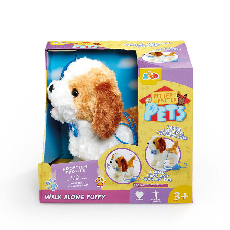 Chiot brun et blanc Pitter Patter Pets Walk Along. - Notre exclusivité - Édition anglaise