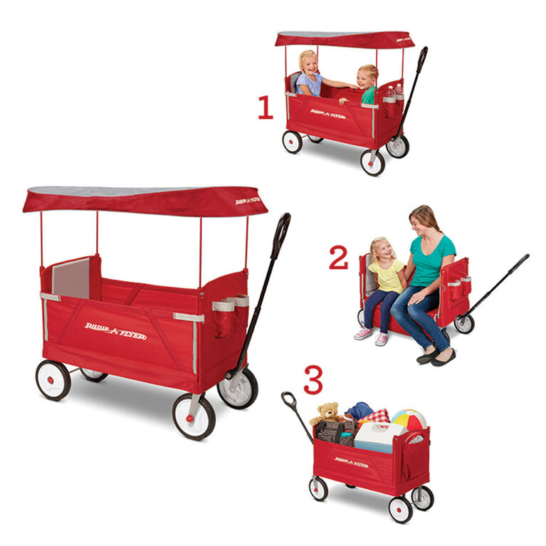 Chariot pliant 3-en-1 EZ avec pare-soleil de Radio Flyer