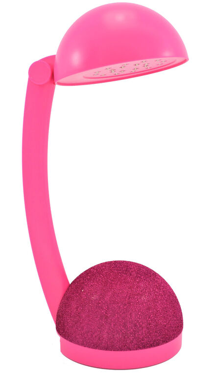 Lampe de bureau et haut-parleur avec paillettes colorées de LiMiTeD Too - Rose