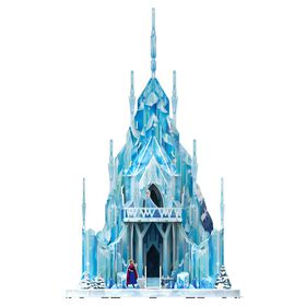 4D Build, Disney Princess Frozen Elsa's Ice Palace Paper 3D Puzzle Paper Model Kit, 73 Piece Paper Model Kit