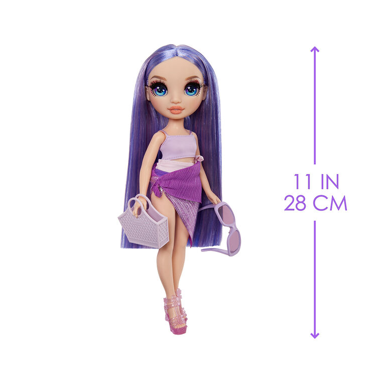 Poupée Rainbow High Swim & Style Violet (violette) de 11 po (28 cm)