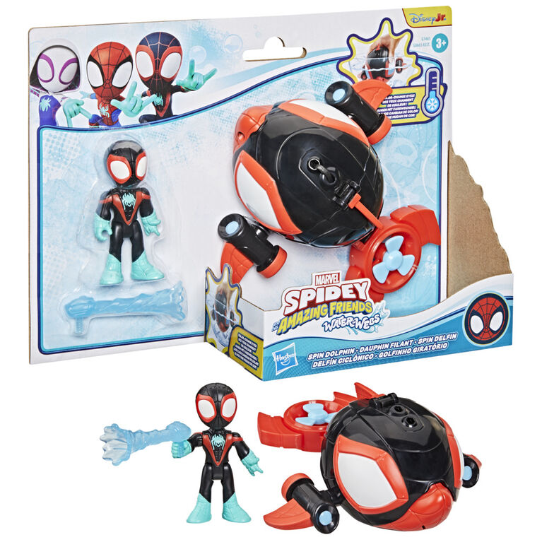 Marvel Spidey et ses Amis Extraordinaires Water-Webs Dauphin filant, sous-marin jouet