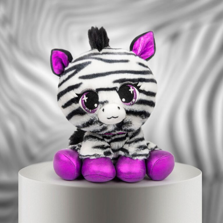 P.Lushes Designer Fashion Pets Alexia Zara Zebra Stuffed Animal, Black/White, 6"