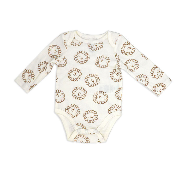 Baby Mode Ensemble pull Sherpa 3 pi&egrave;ces : Lion marron 18M