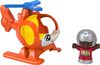 Fisher-Price Little People Helicopter Toy and Pilot Figure Set for Toddlers, 2 Pieces