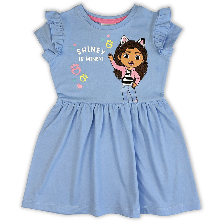 Gabby Short Sleeve Dress - Blue 3T