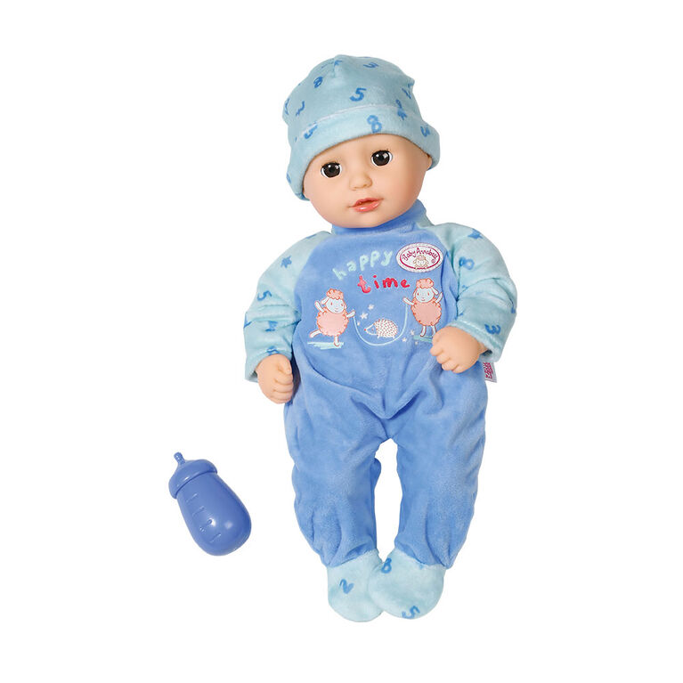 Petit Alexander Baby Annabell de 36 cm avec yeux somnolents, barboteuse et bonnet - Notre exclusivité