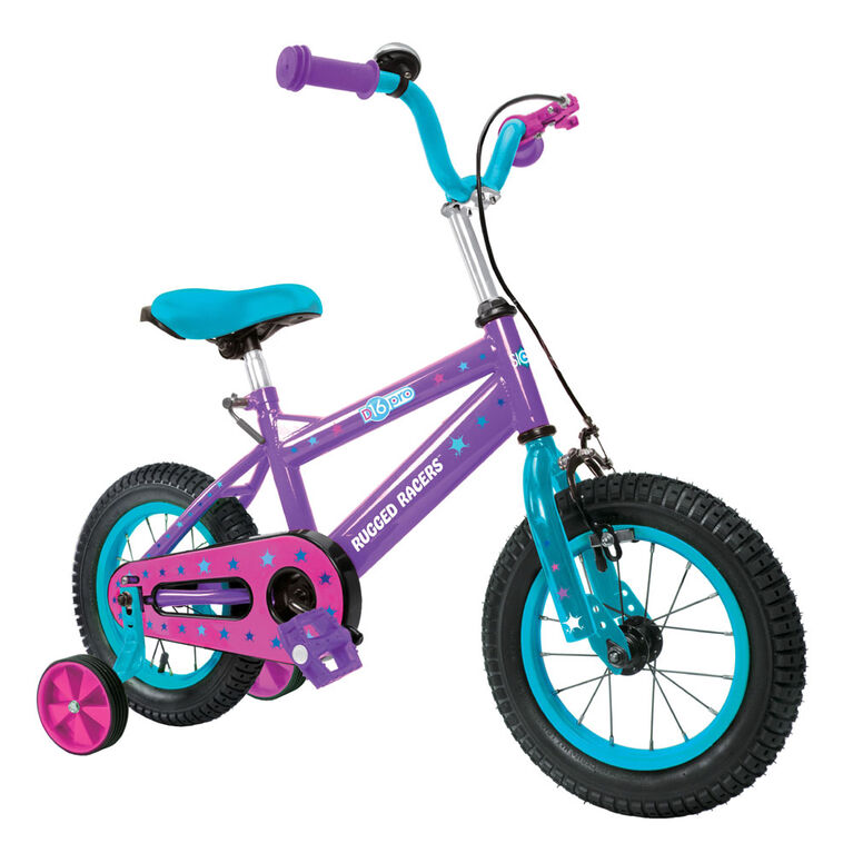 Rugged Racer 16 Inch Kids Bike with Training Wheels - Ice - English Edition