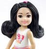 Barbie Club Chelsea Doll, Black Hair With Kitty Top