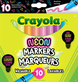 Crayola Neon Washable Markers, 10 Count