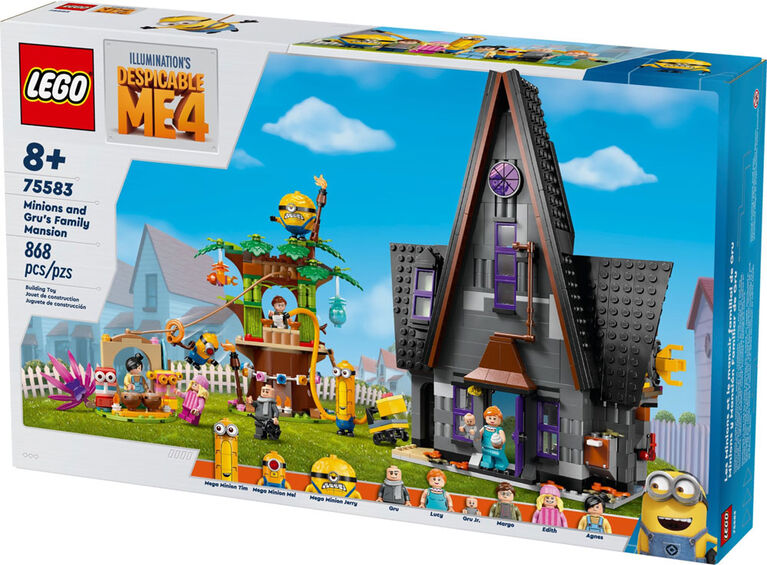 LEGO Despicable Me 4 Minions and Gru's Family Mansion, Minions Toy House, 75583