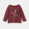 t-shirt imprimé à manches longues, 3-4a - rouge