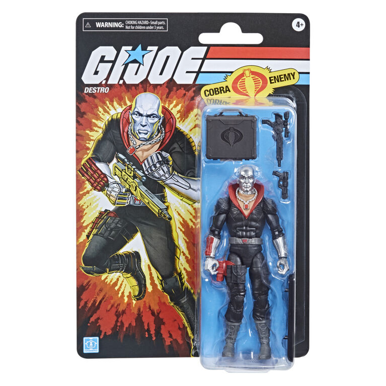 G.I. Joe Classified Series Destro Action Figure Collectible Toy with Multiple Accessories, Classic Package Art