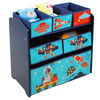 Outer Space Wood Storage with bins