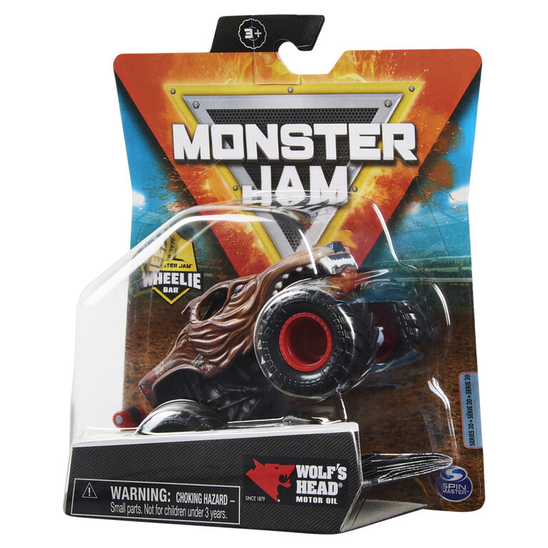 Monster Jam, Official Wolf's Head Monster Truck, Die-Cast Vehicle, Arena Favorites Series, 1:64 Scale