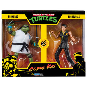 Teenage Mutant Ninja Turtles v. Cobra Kai: Leonardo v. Miguel Diaz - 6" Figurine (Pack de 2)