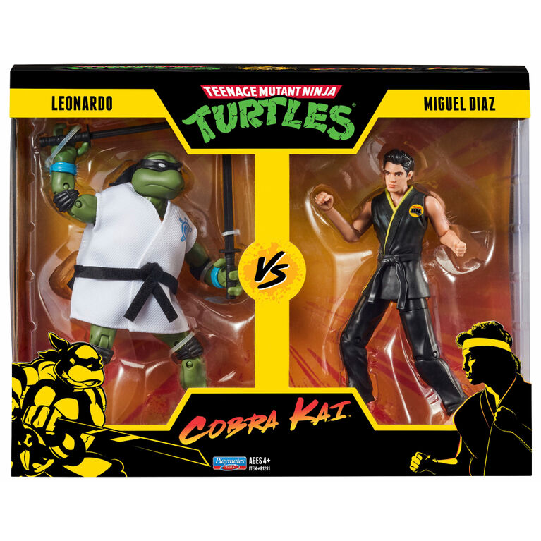 Teenage Mutant Ninja Turtles v. Cobra Kai: Leonardo v. Miguel Diaz - 6" Figurine (Pack de 2)