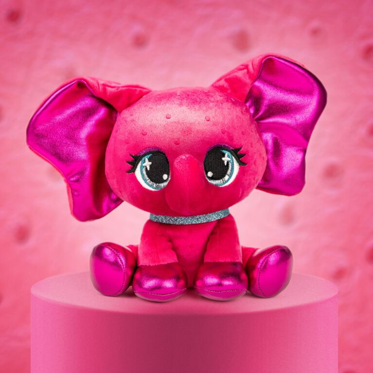 P.Lushes Designer Fashion Pets Willa Burke Elephant Premium Stuffed Animal, Pink, 6"
