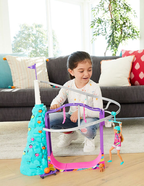 Barbie Team Stacie Extreme Sports Playset with Doll, Puppy, Gear and 5 Activities