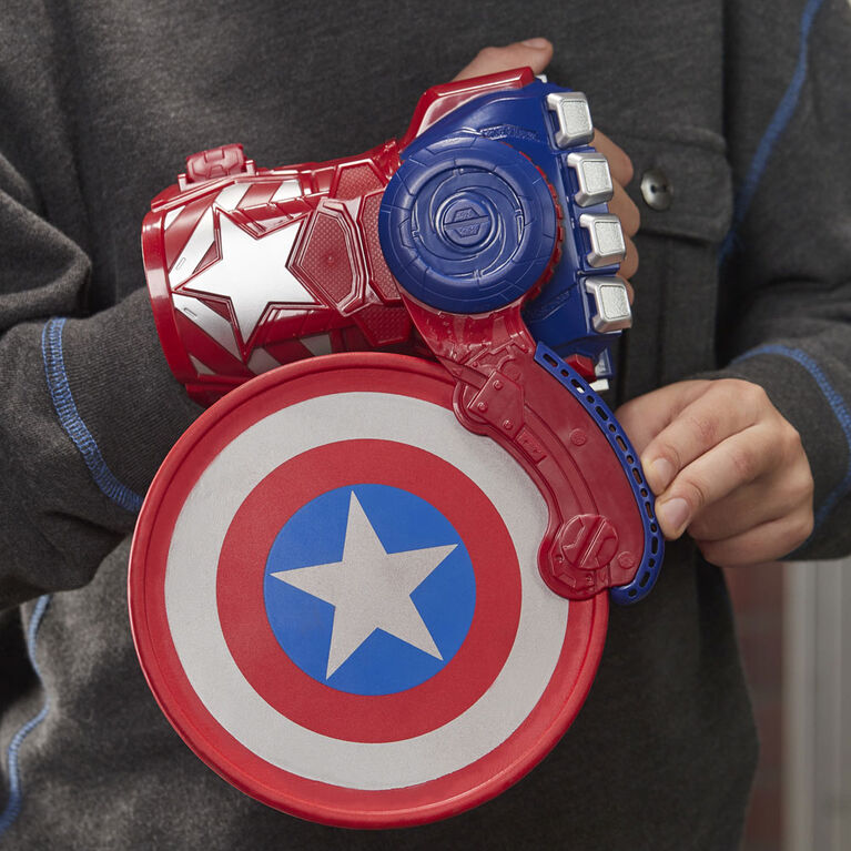 NERF Power Moves Marvel Avengers Captain America Lanceur de bouclier