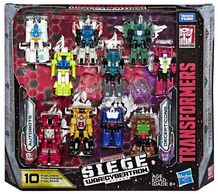 Transformers Generations War for Cybertron: Siege, 10 figurines articulées Micromaster - Notre exclusivité