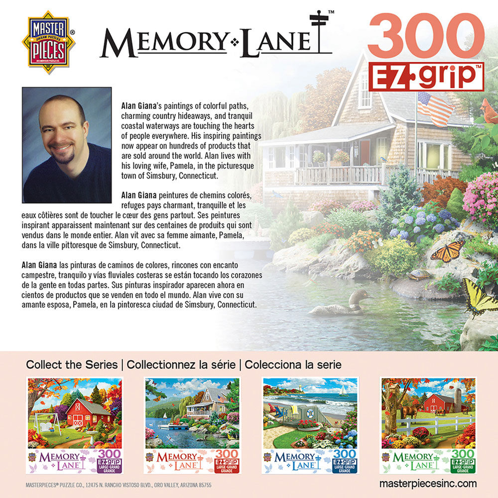 Memory Lane Lakeside Memories - Large 300 Piece Ezgrip Jigsaw Puzzle By Alan Giana