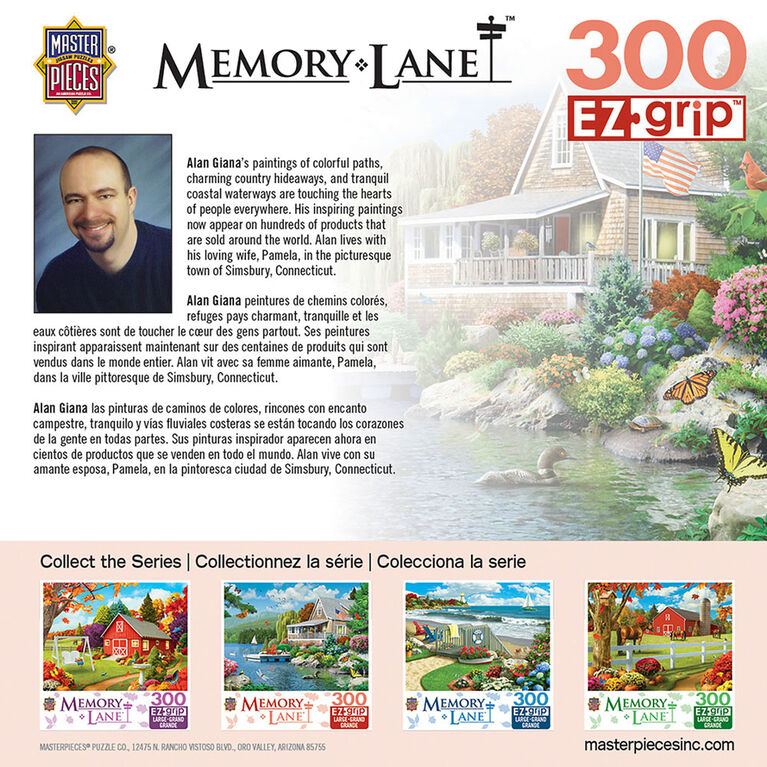 Memory Lane Lakeside Memories - Large 300 Piece Ezgrip Jigsaw Puzzle By Alan Giana