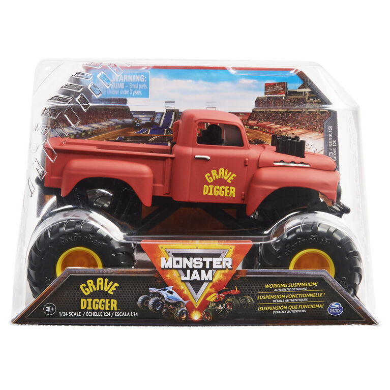 Monster Jam, Official Grave Digger Retro Monster Truck, Collector Die-Cast Vehicle, 1:24 Scale