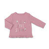 The Peanutshell Baby Girl Layette Mix & Match Self Expression Ruffle Bottom Long Sleeve Shirt - 3-6 Months