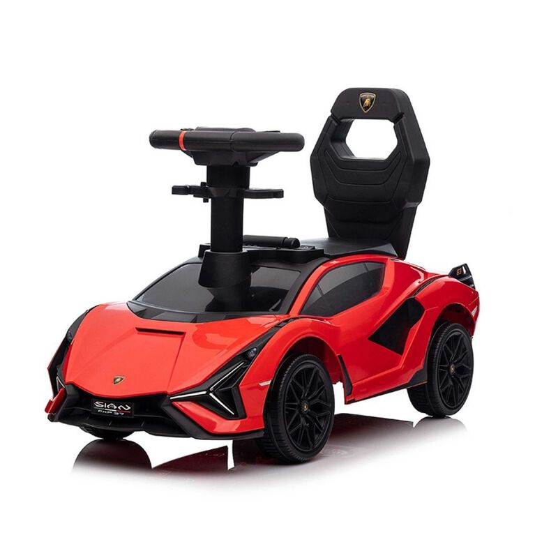 KidsVip Lamborghini Sian Pushcar / Stroller- Red - English Edition