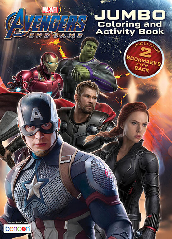 Avengers EndGame Jumbo Colouring and Activity Book | Toys ...