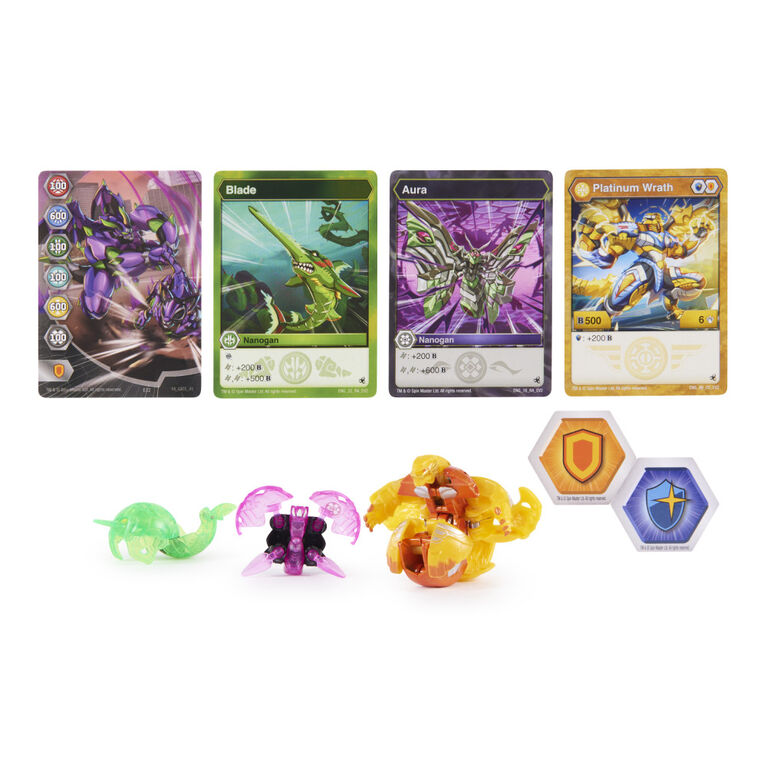 Bakugan Evolutions, Wrath with Nano Aura and Blade Platinum Power Up Pack