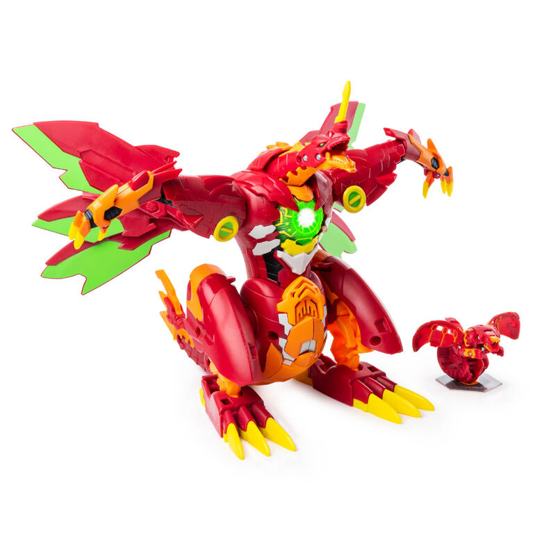 Bakugan - Figurine transformable Dragonoid Maximus de 20,3 cm avec effets sonores et lumineux.